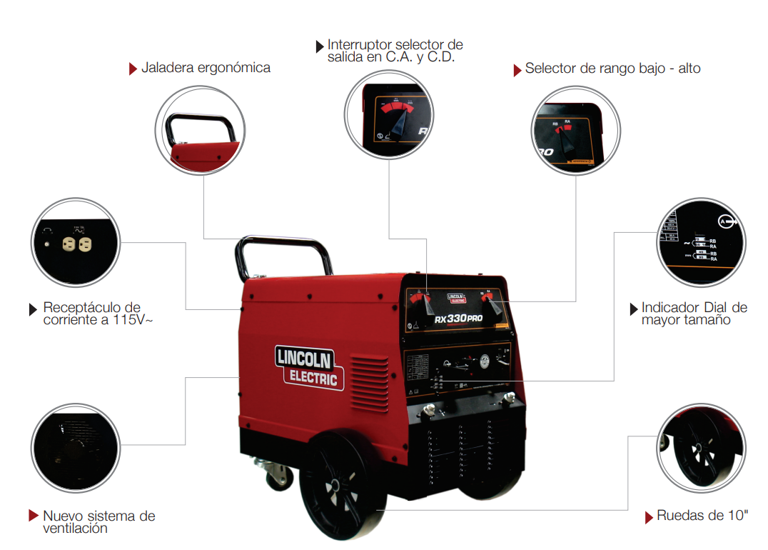 Soldadora para electrodo revestido RX-330 PRO