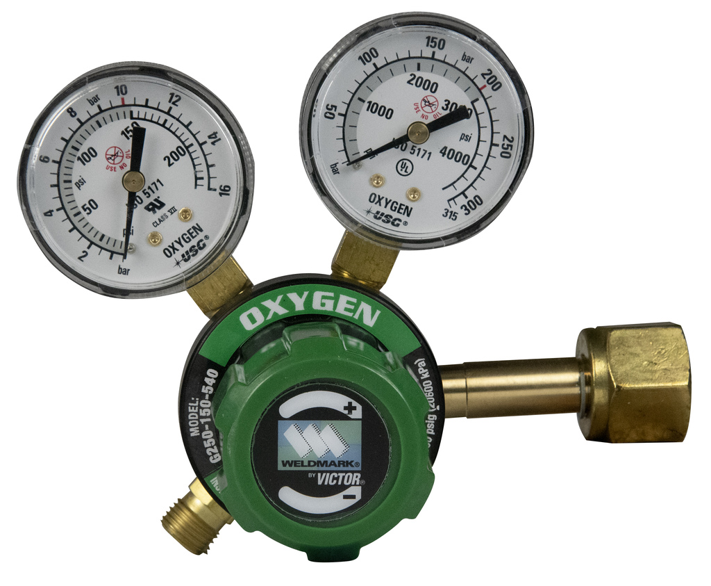 Single Stage Oxygen Regulator G250 2-150 PSIG CGA 540 Weldmark by Victor