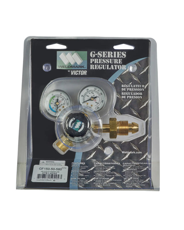 Caudalímetro GF150-50-580, de una sola etapa para uso ligero para argón y mezclas de argón/CO2 Weldmark® by Victor®