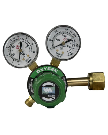 Regulador de Oxígeno de una etapa G250 2-150 PSIG conexión CGA-540  Weldmark by Victor